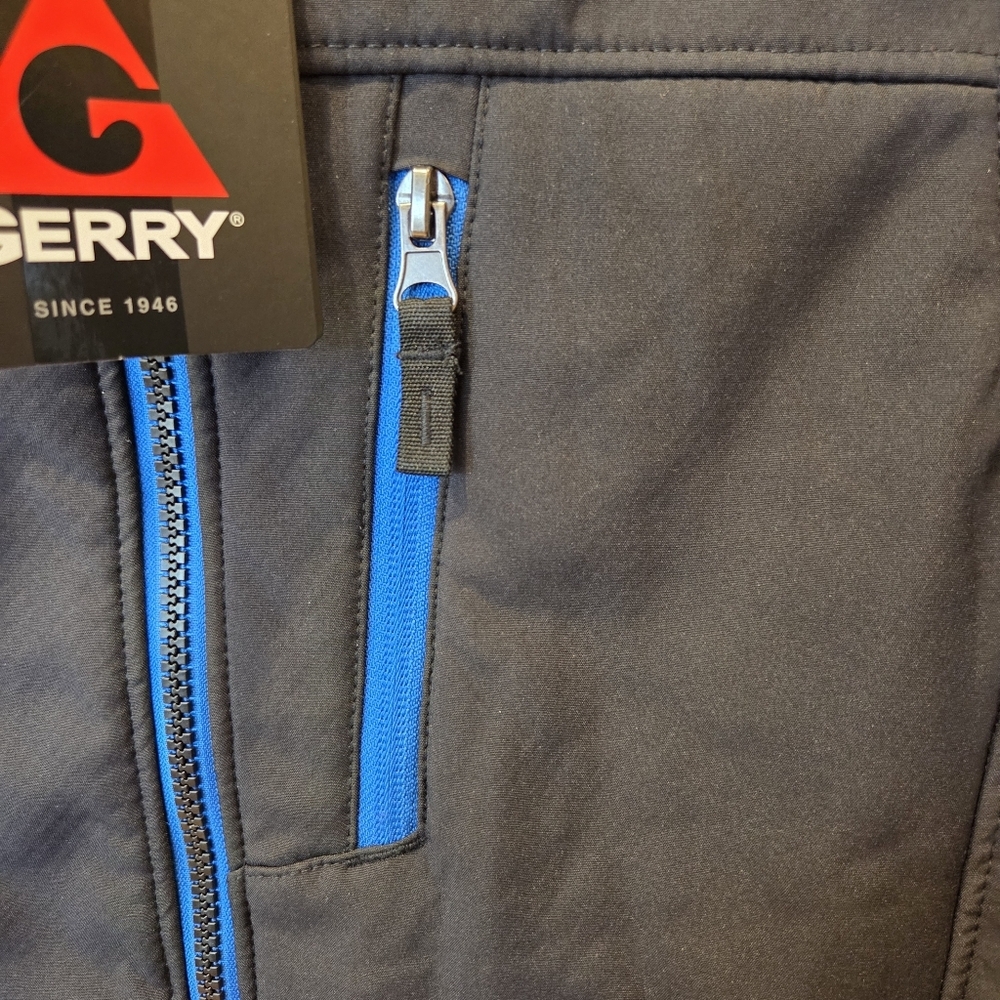 Gerry Boys Falcon Softshell Jacket - Black with Blue Trim - Size M (10/12) - Picture 3 of 9